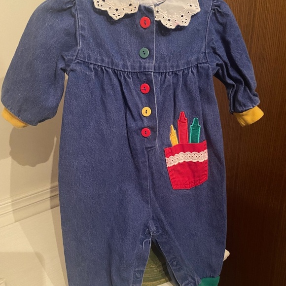 Bundle of 2 Vintage Healthtex Denim Rompers - Picture 5 of 16